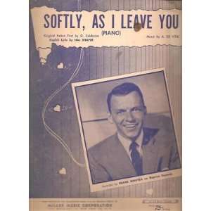  Sheet Music Softly As I Leave You Frank Sinatra 61 
