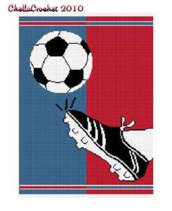 Soccer Ball Kick Afghan Crochet Pattern Graph  