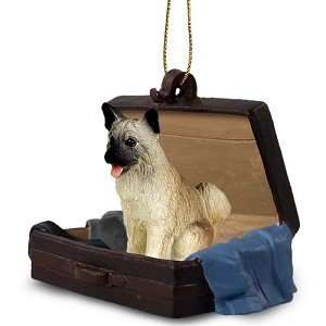  Fawn Akita Traveling Companion Dog Ornament: Home 