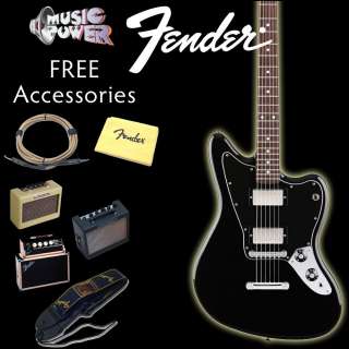   Blacktop Black Jaguar Electric Guitar HH & Free Accessories  