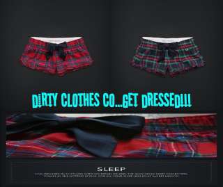 Gilly Hicks By Abercrombie Womans Flannel Sleep Shorts  