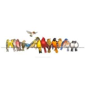   Large Bird Menagerie   Poster by Wendy Russell (37x13)