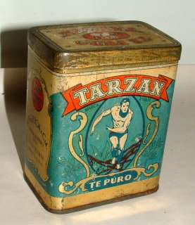 EARLY 1900s TARZAN TE PURO COFFEE TIN EXCELLENT CONDITION  