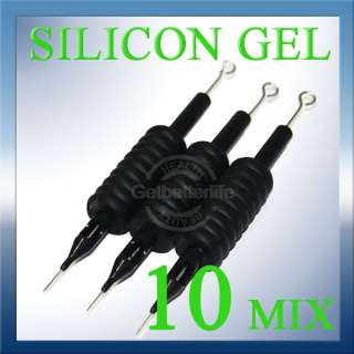   Black Tattoo Needles with SILICON GEL Grips / Tubes (1 inch25mm