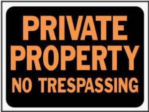   HY KO 3025 PRIVATE PROPERTY NO TRESPASSING SIGNS 029069030254  