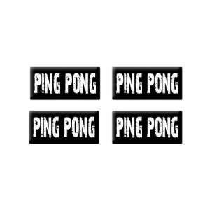  Ping Pong   3D Domed Set of 4 Stickers: Automotive