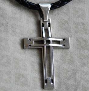 Cross stainless steel necklace 012  