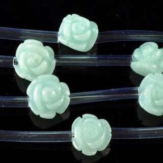 0064 8x6mm carved ite flower loose beads 16  