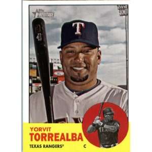 2012 Topps Heritage 287 Yorvit Torrealba   Texas Rangers (ENCASED MLB 