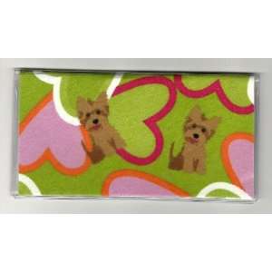    Checkbook Cover Yorkshire Terrier Puppy Dog Heart 