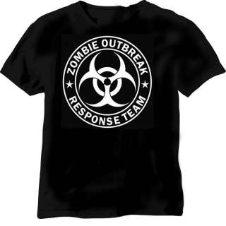 Zombie Outbreak Response Team Logo Men Anime T shirt (Black)  