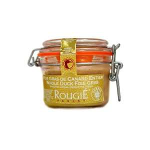 Rougie Whole Duck Foie Gras in Mason Jar from France   4.4 oz:  