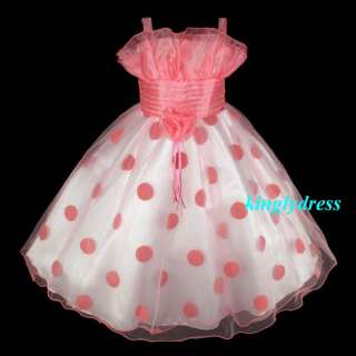 NEW Flower Girl Pageant Wedding Bridesmaid Princess Party Dress Wears 