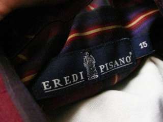 EREDI PISANO MENS DRESS SHIRT Cotton SIZE 15 Striped LONG SLEEVE High 
