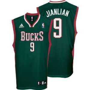 Yi Jianlian Jersey: adidas Green Replica #9 Milwaukee Bucks Jersey