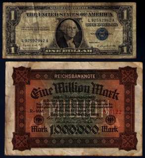 authentic 1 dollar silver certificate from the united states treasury