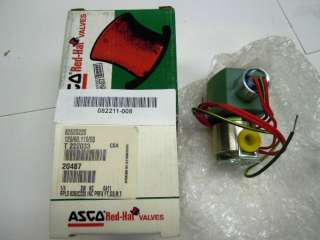 This auction is for 1 Asco Red Hat Valves 8262G220 solenoid valve 1/4 