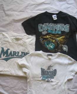 Ladies Florida Marlins MLB Baseball tops shirts M  