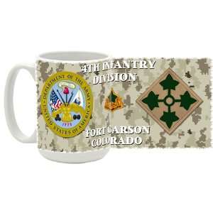  U.S. Army 4th Infantry Division Coffee Mug: Kitchen 