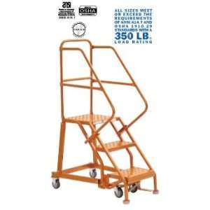   Duty Steel Rolling Warehouse Ladders 5 steps x 16 350 lbs. Capacity