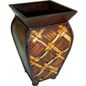  10 Rattan Planter (Brown Tones) (10H x 6W x 6D) Patio 