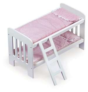   NOBLE  Doll Bunk Beds with Ladder, and Bedding by Badger Basket Co