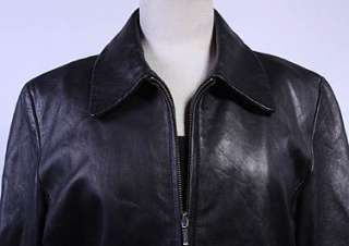 WOMEN JLC NEW YORK SOFT LEATHER HIPSTER/MOD JACKET sz L  