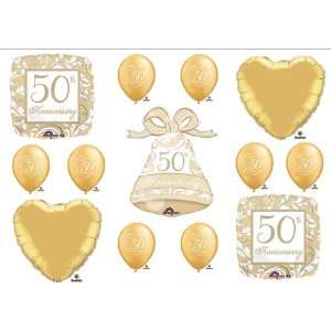  50th Fiftieth Anniversary Party Balloons BELL Decorations Supplies 