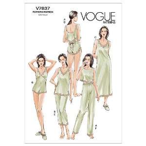  Vogue Patterns V7837 Misses Petite Camisole, Shorts 