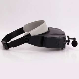 10X Lighted Magnifying Glass LED Head Headband Magnifier Loupe With 