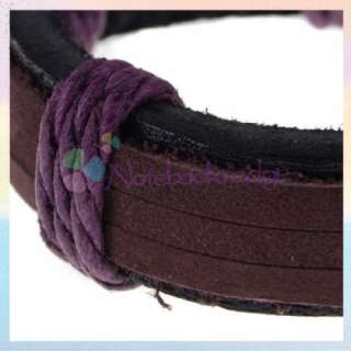 Handmade Ethnic Tribal Hemp Leather Wristband Bracelet  