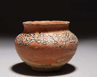 Rare Ancient Islamic Nishapur glazed pottery vase   10C  