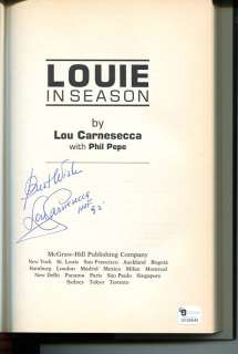 Lou Carnesecca St. Johns Basketball Coach HOF Signed Autograph 1st Ed 