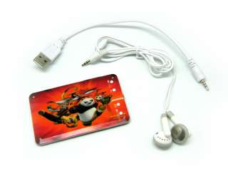 NEW Kung Fu Panda 2 credit card size personal MP3 player for 1 8G TF 