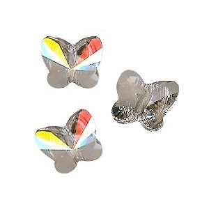  6 Butterfly 10mm (5754) Swarovski Crystal Beads CRYSTAL 