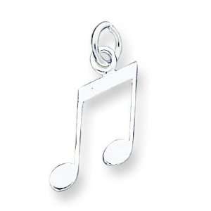  Sterling Silver Music Notes Charm: Jewelry