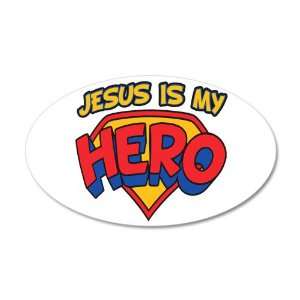  38.5x24.5O Wall Vinyl Sticker Jesus Is My Hero: Everything 