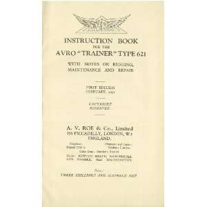  Avro 621  Trainer  Aircraft Instruction Manual: Sicuro 