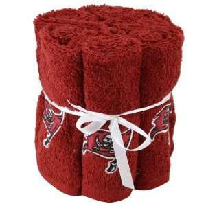  Tampa Bay Buccaneers Red 6 Pack Team Washcloth Set: Sports 