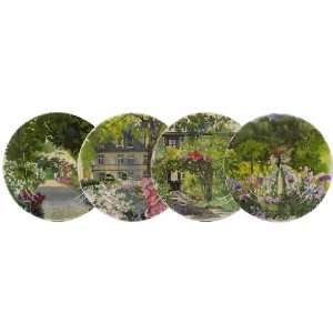  Gien Paris A Giverny 6.5 Inch Canape Plates, Set Of 4 