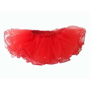 Bright Red Ballerina Sequin Trimmed Tutu Fits Ages 3 6 