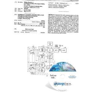 NEW Patent CD for EMERGENCY WARNING AND IDENTIFICATION APPARATUS FOR 