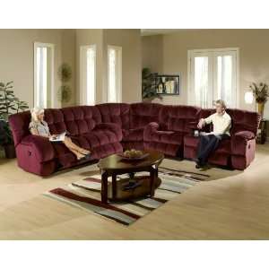   Softie Sectional with Console Sofa and Dual Recline Furniture & Decor