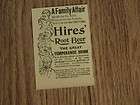 1892 HIRES ROOT BEER ADVERTISEMENT temperance drink ad FAMILY AFFAIR 
