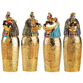 Pewter Canopic Jars (Gpp, Set Of 4), C/60 L 1.75 Inches Made of 