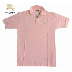  Burberry Mens Classic Nova Check Polo Shirt in Light Pink 