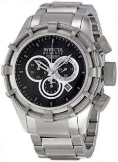 Invicta Mens 1444 Reserve Bolt Black Dial Stainless Steel Chronograph 