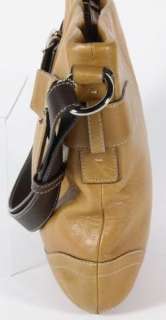   Tan Leather Cross Body Messenger Hobo Soho Shoulder Handbag Purse 1452