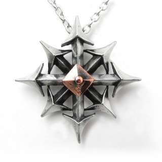English Pewter Principles of Chaos Star Pendant With 21 Chain  