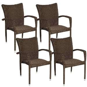  Acapulco International Bari Arm Chair 4 Pack: Patio, Lawn 